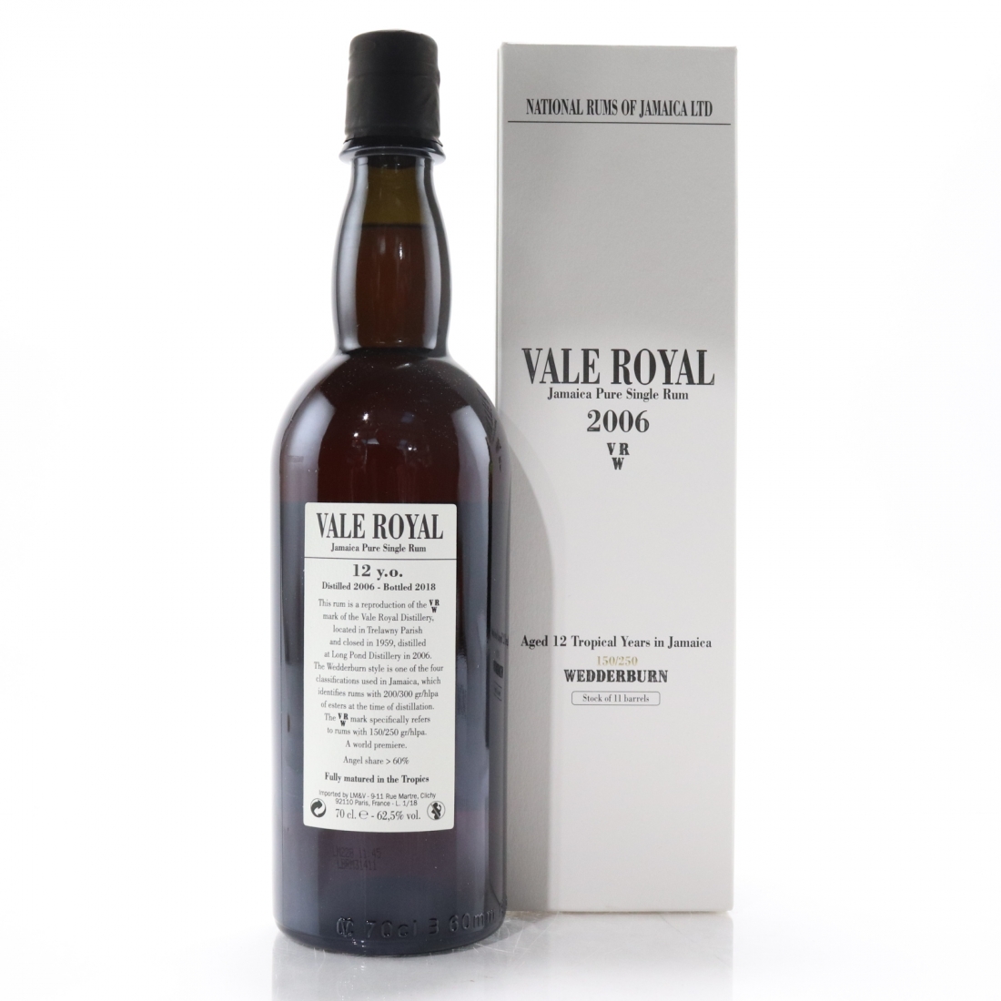 Long Pond 2006 Vale Royal 12 Year Old Wedderburn Rum Whisky Auctioneer