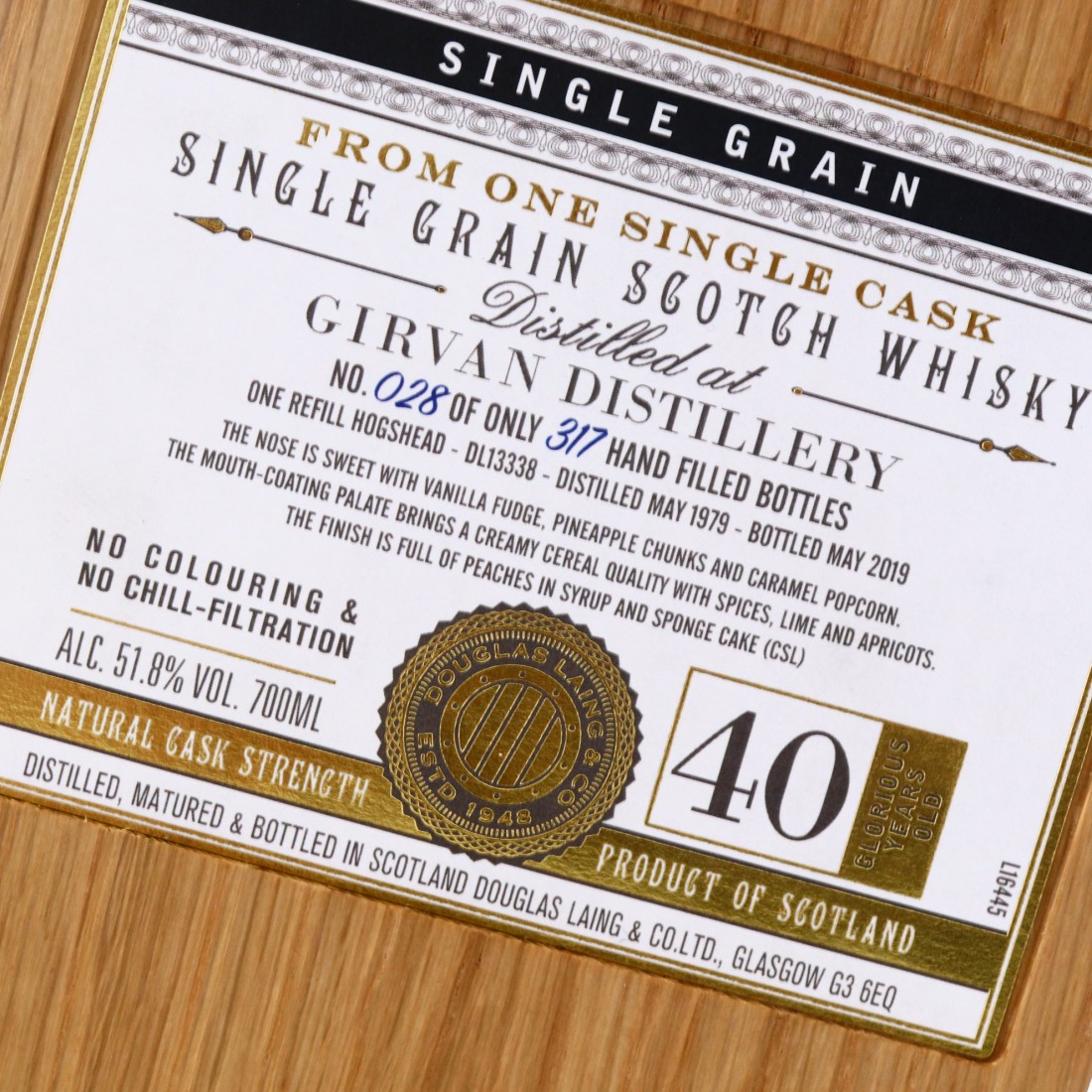 Girvan 1979 Douglas Laing 40 Year Old XOP Whisky Auctioneer