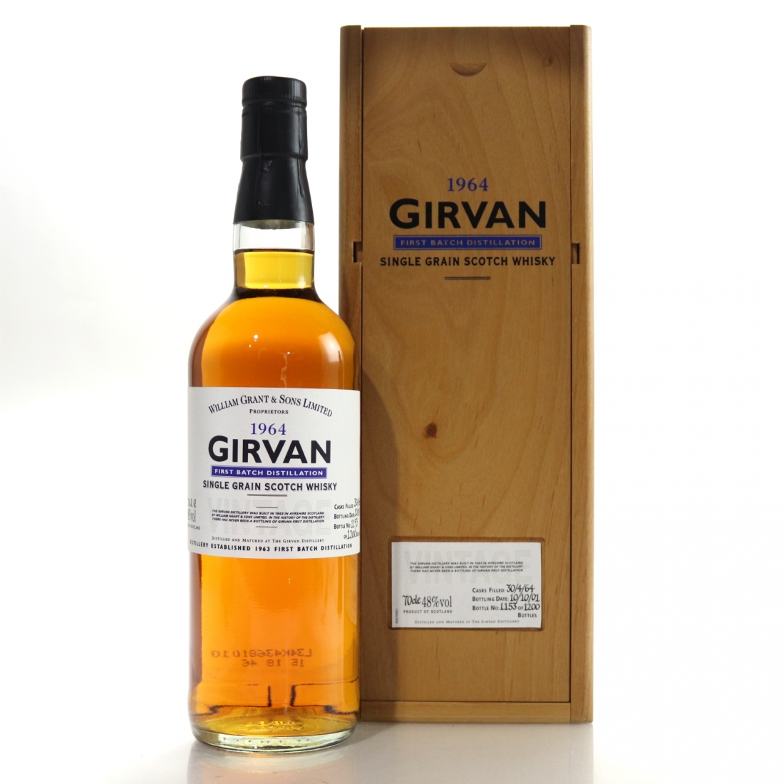 Girvan 1964 First Batch Distillation Whisky Auctioneer