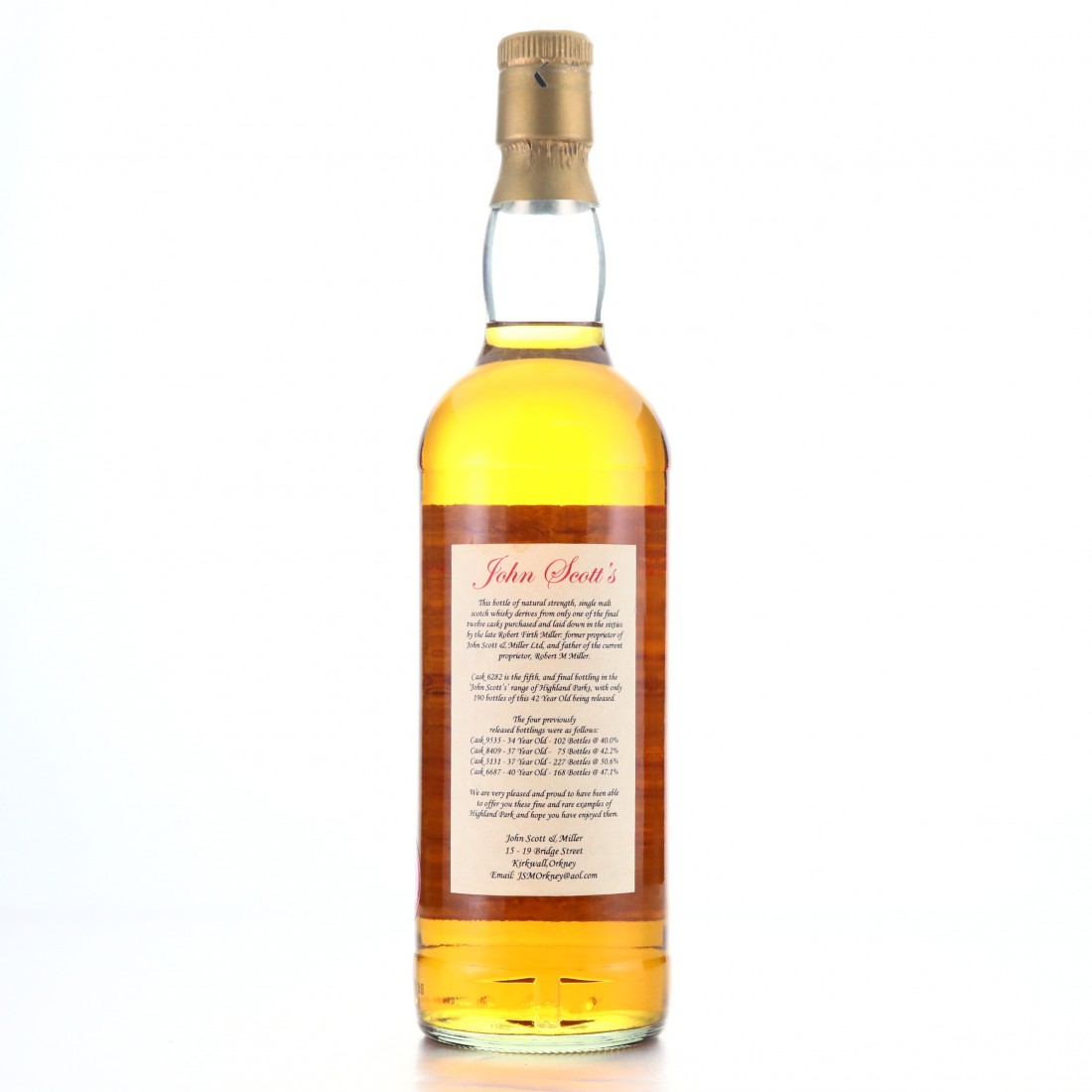 Highland Park 1967 John Scott's 42 Year Old Whisky Auctioneer