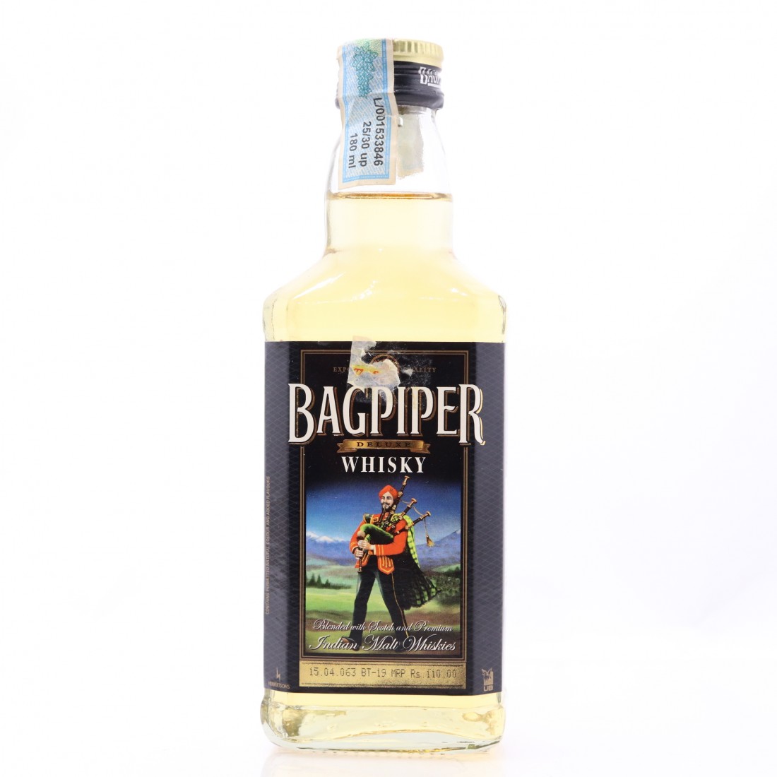 Bagpiper Indian Malt Whisky 18cl Whisky Auctioneer
