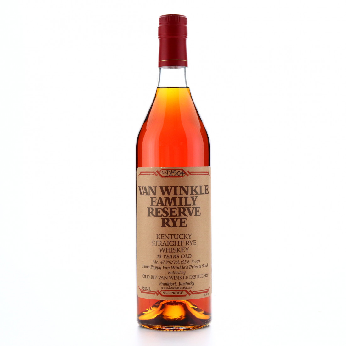 Van Winkle 13 Year Old Family Reserve Rye 2013 Whisky Auctioneer