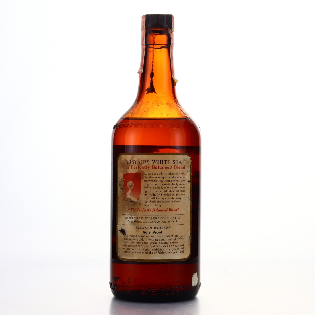 Carstairs White Seal American Whiskey 1940s Whisky Auctioneer
