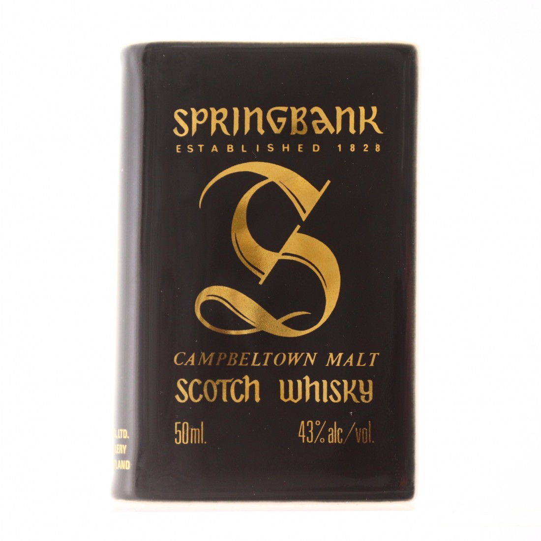 Springbank Ceramic Book Decanter Miniature Whisky Auctioneer