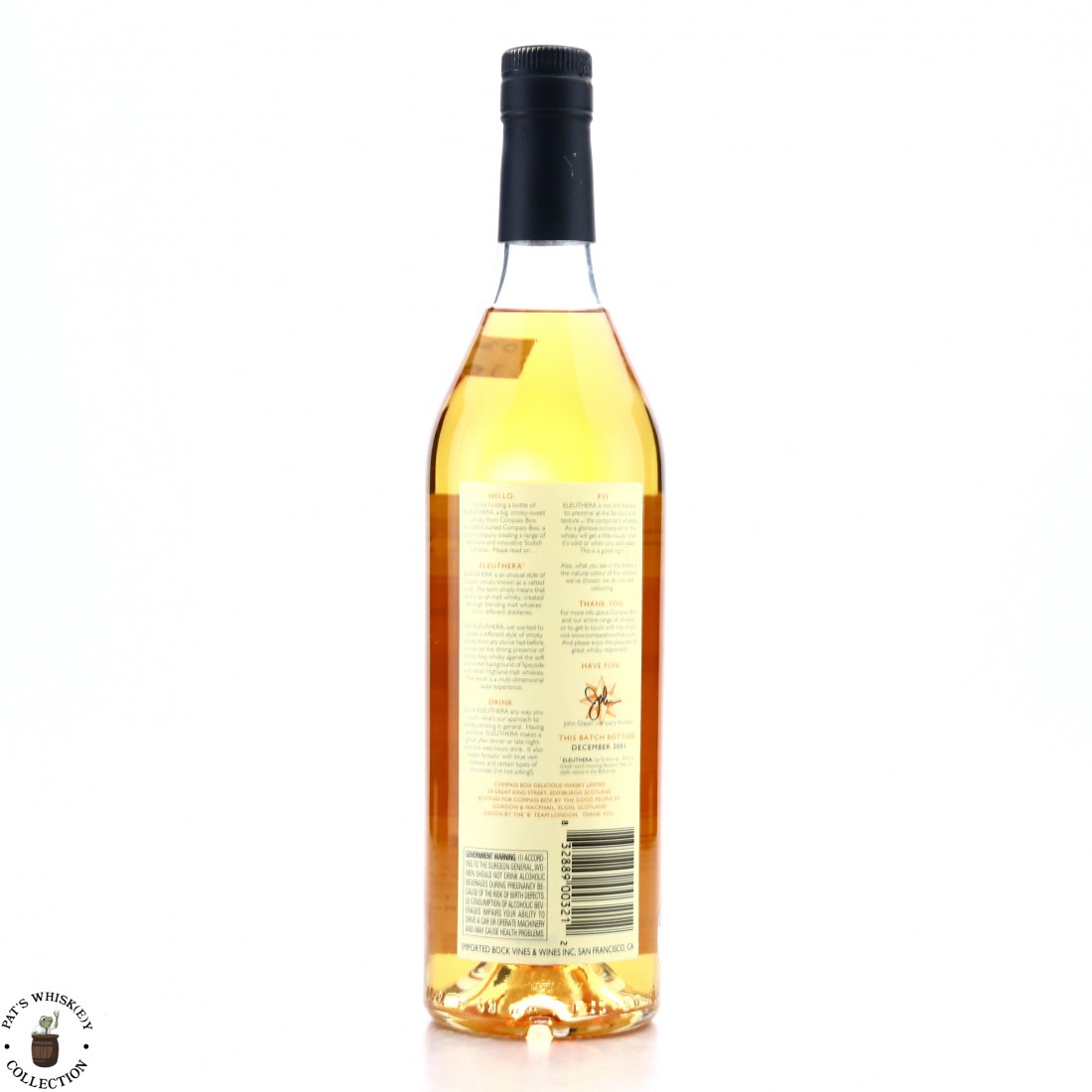 Compass Box Eleuthera 2001 75cl / US Import Whisky Auctioneer