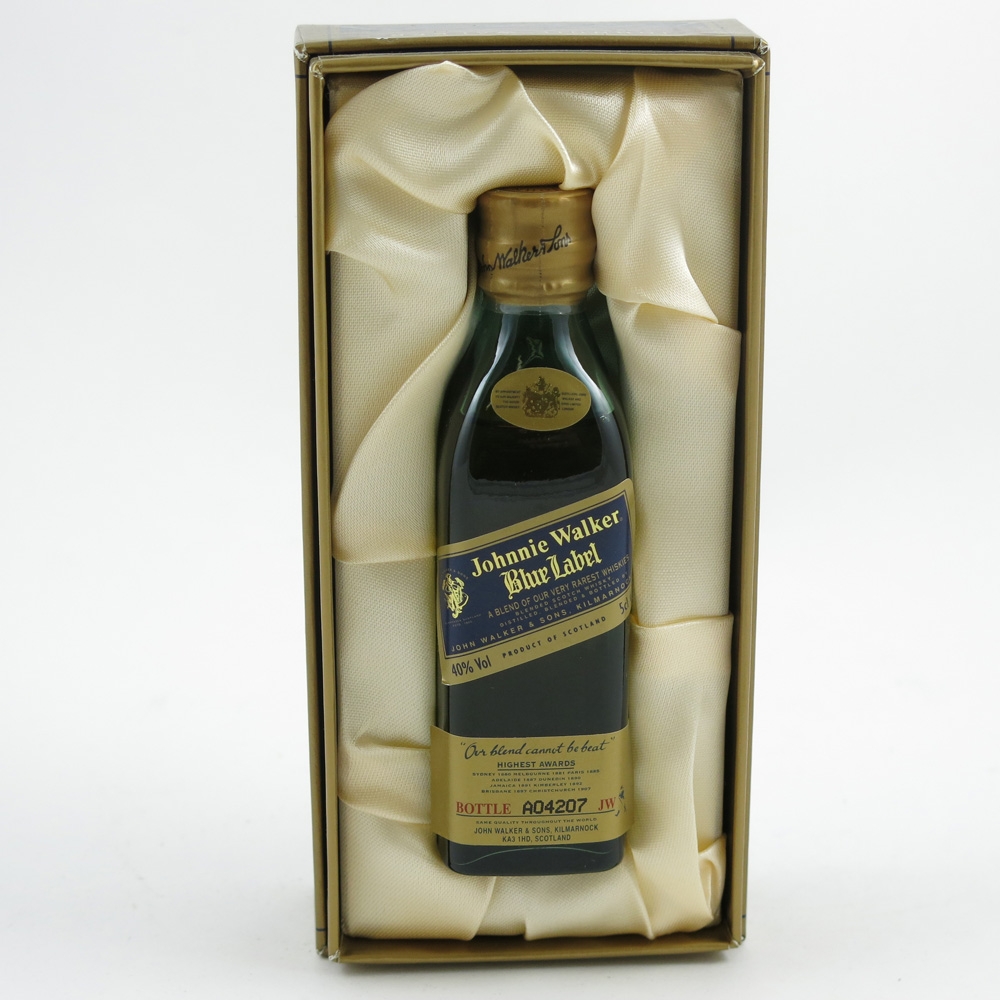 Blue label mini bottle