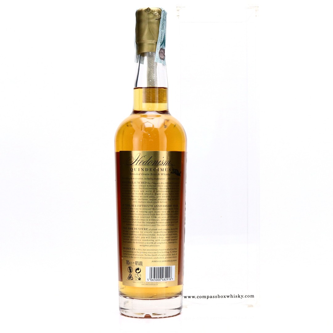 Compass Box Hedonism Quindecimus / 15th Anniversary Whisky Auctioneer